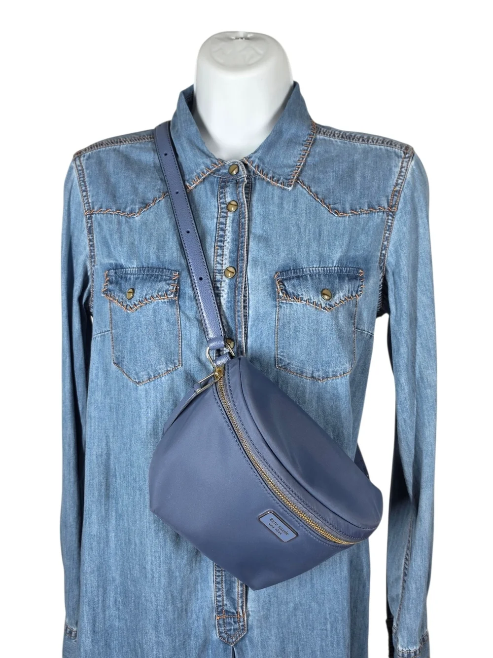 KATE SPADE WAIST/SLING NYLON/LEATHER BAG
